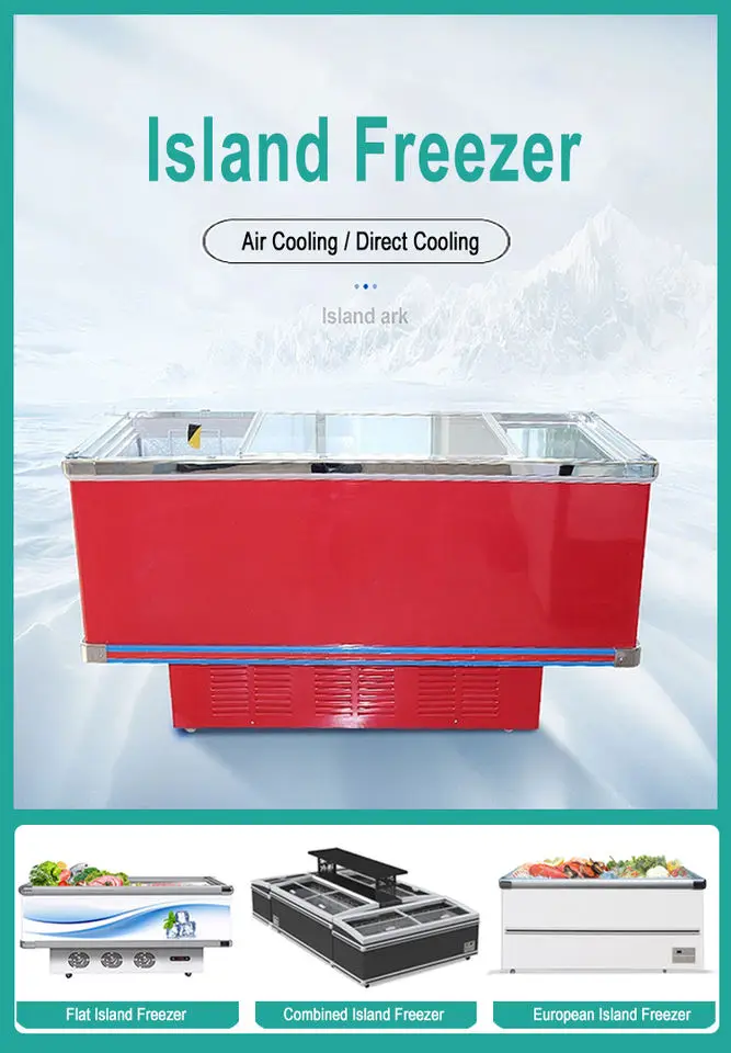 Supermarket display refrigerator meat butchery equipment open meat display chiller and freezer