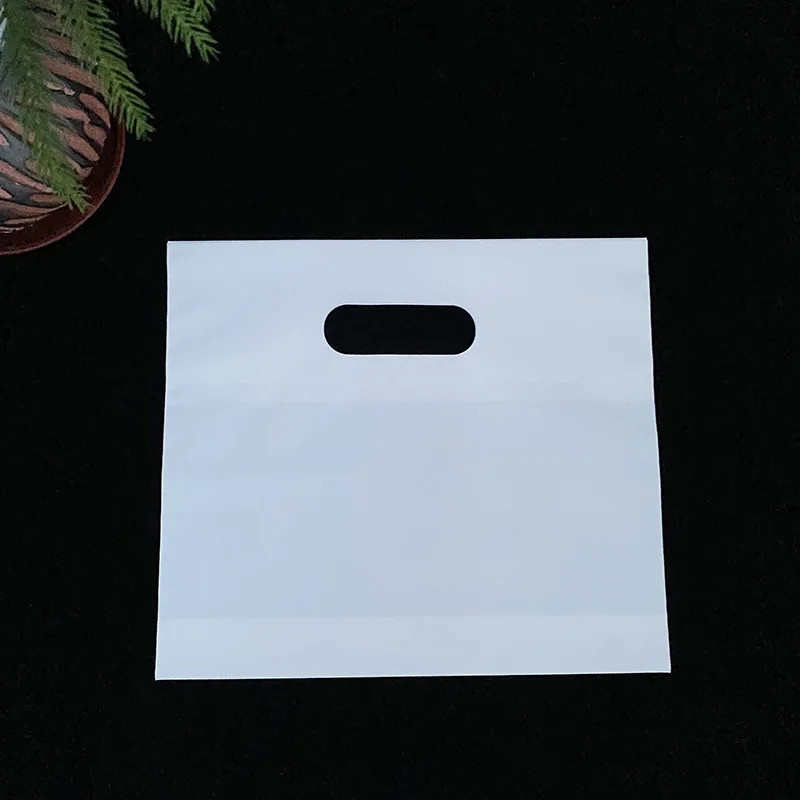 Small Plastic Hand Bag Cute Color Die Cut With Handle Plastic Merchandise Bag September Purchasing Festival