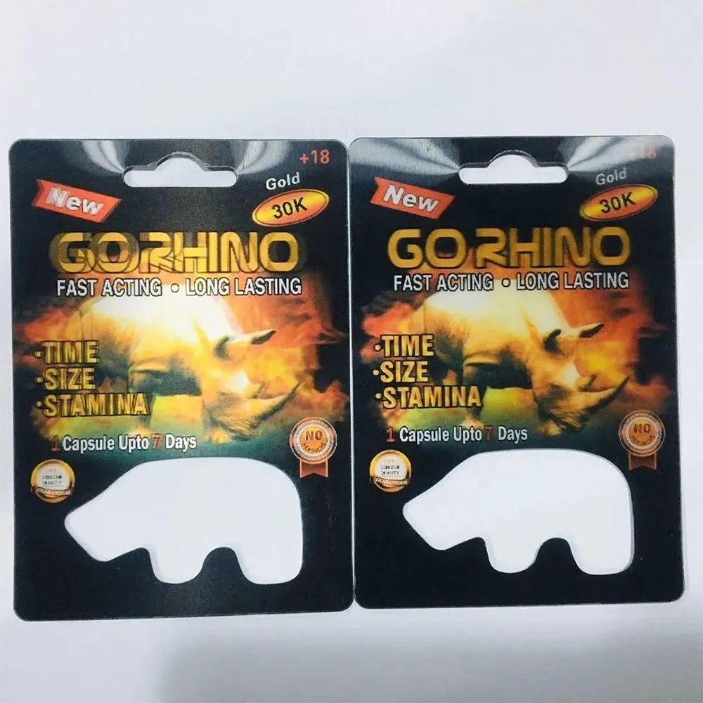 Фабричные таблетки Rhino для увеличения пениса повышения мужской сексуальной активности индивидуальный логотип карта с 3d-эффектом пластиковая коробка упаковка