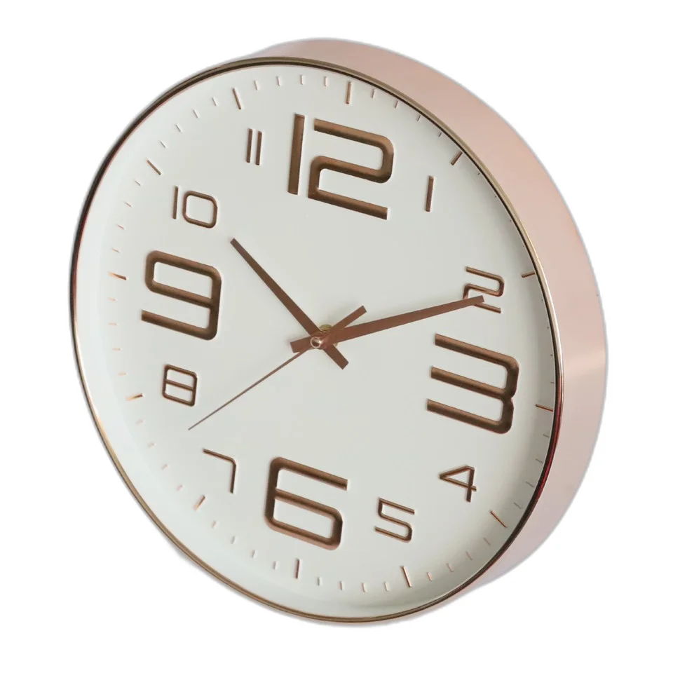 3D Circular Wall Clock Sunrise Alarm Clock for Men Battery-Powered with Abstract Needle Display for Living Room