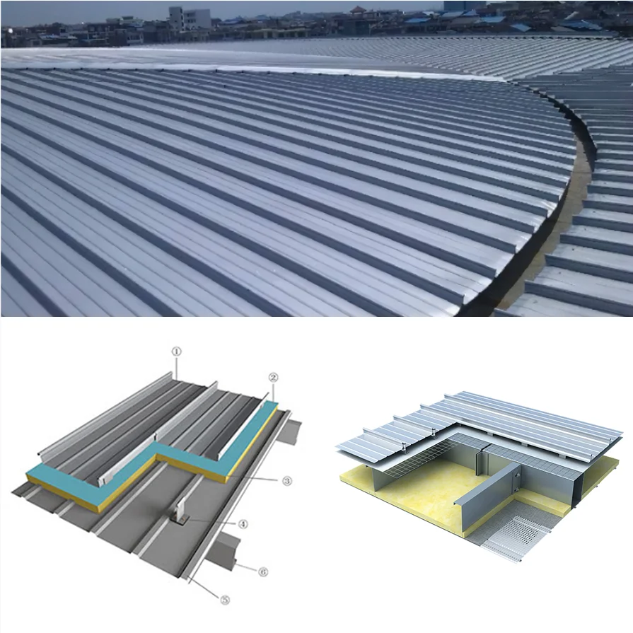Metal Corrugated Roofing Sheets  PVDF/FEVE Coating Al-Mg-Mn Roof alloy Sandwich Panel Roof