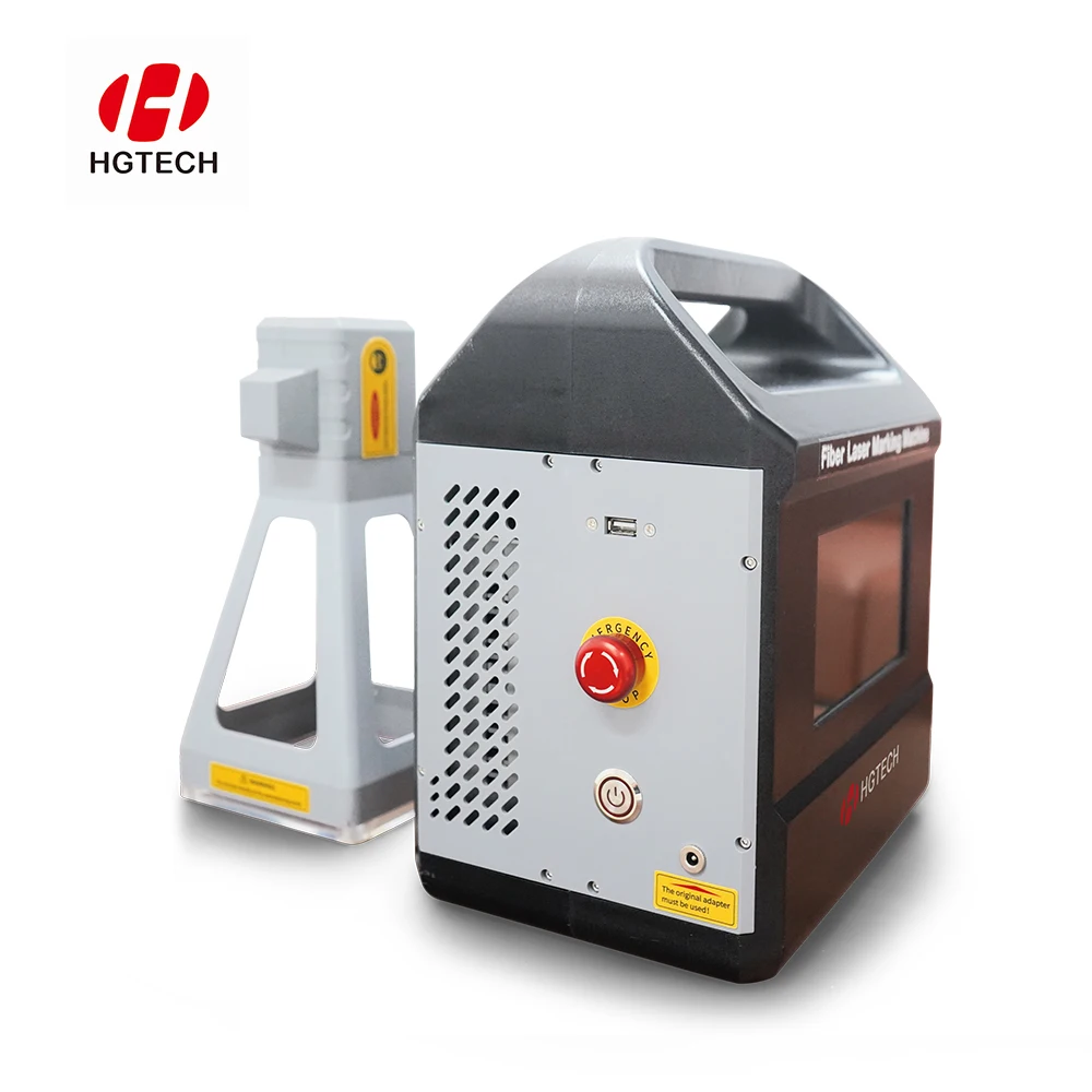 HGSTAR 30 watt 50W mini small portable Powerful Stainless Steel Digital Fiber Laser Marking Machine metal fiber laser engraver