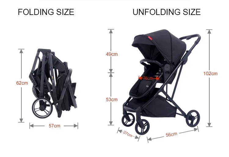 manufacture sale travel stroller light weight airplane organised new born prams EVA wheels rose gold pushchair
