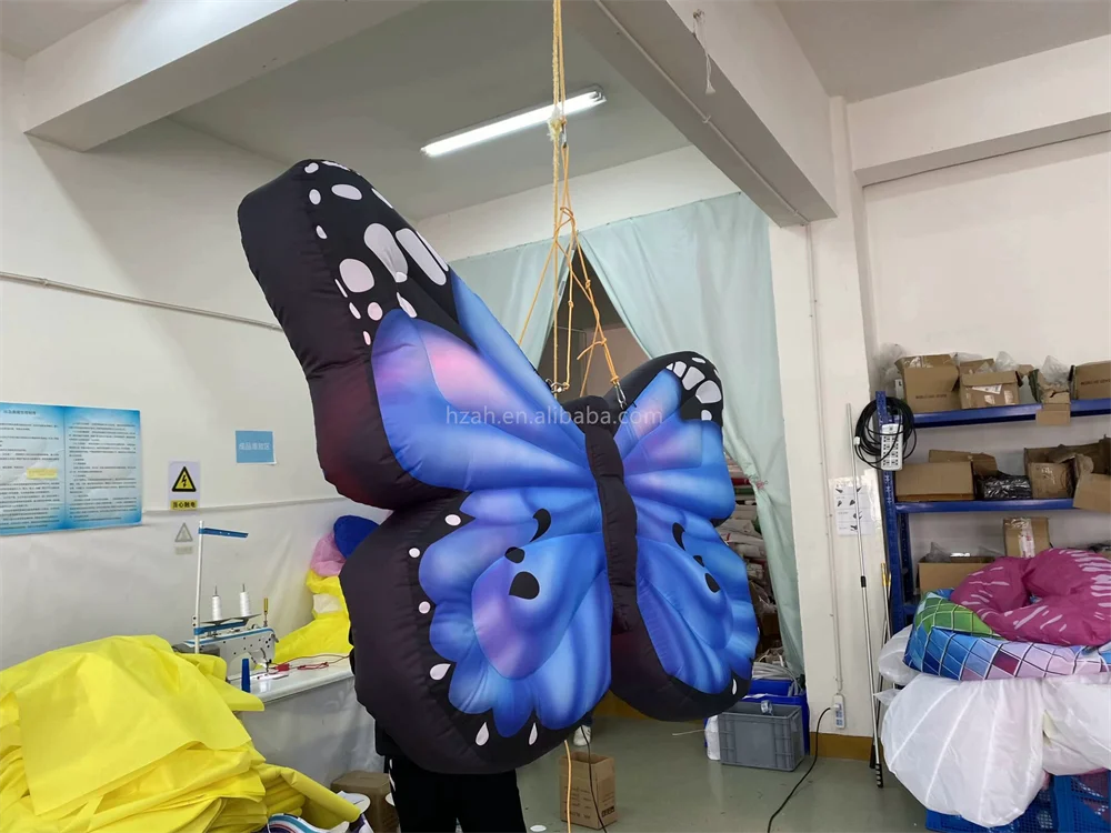 Advertising decoration inflatable butterfly with led lighting inflatable butterfly wings