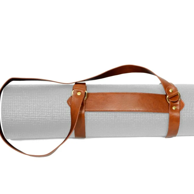 Adjustable Leather Yoga Mat Strap Blanket Carrier For Outdoor Camping And Picnic