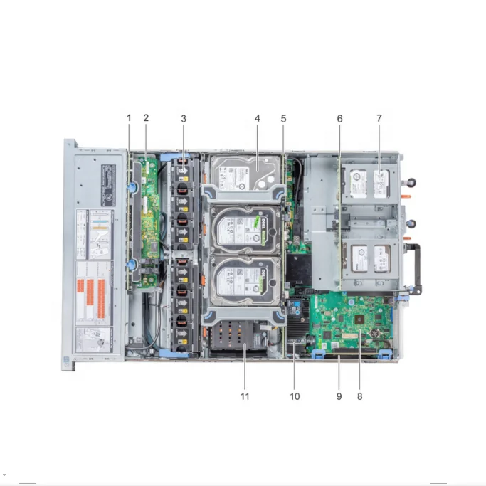 processor server hard driver stock delll poweredge r740 server 2u rack delll server r740