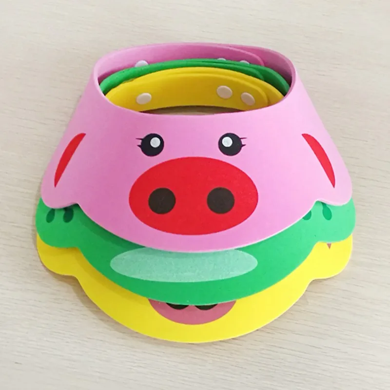 Thickened Waterproof Bathing and Shampoo Protection Hat for Kids Reusable Durable Cartoon Adjustable Baby Shower Cap