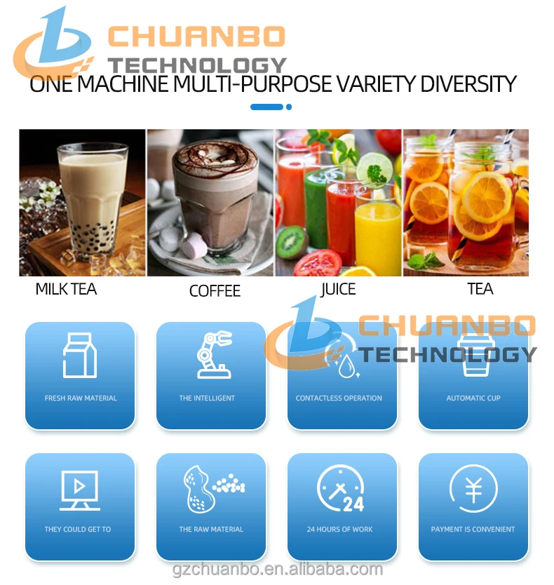 Smart Diy Milk Tea Vending Machine Robot Bubble Tea Equipment Vending Machine For Sale machine for small businesses