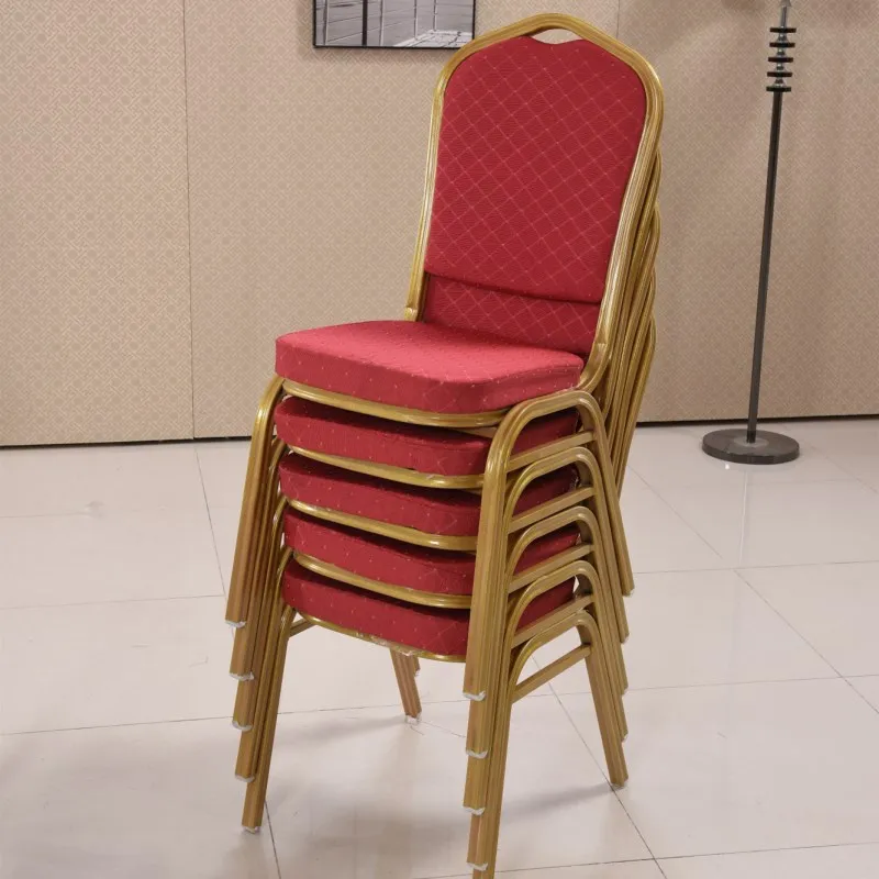 wholesale wedding chair events luxury high quality metal frame armless stacking aluminum gold hotel banquet chair for sale