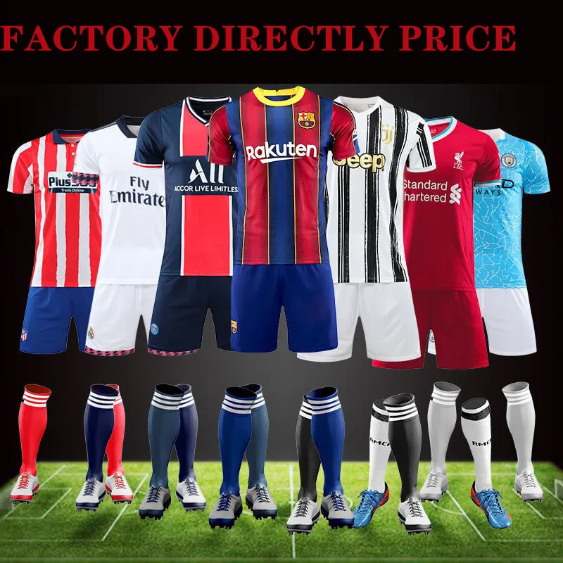 Мужские футболки с сублимационной печатью, тренировочная форма, набор футбольных комплектов, Футбольная Одежда на заказ