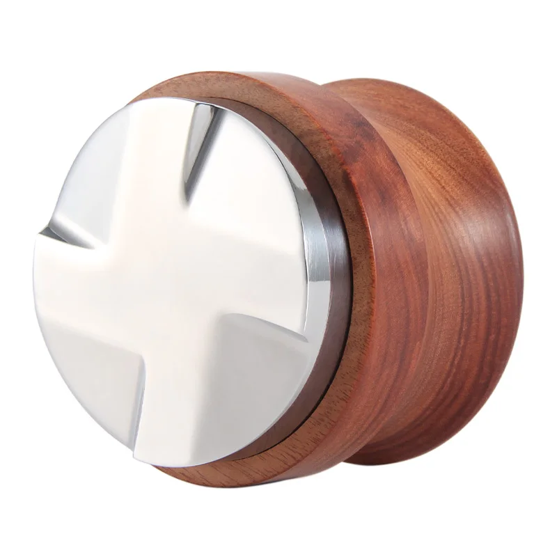 Wholesale Material Stainless Steel Wood Distributor Base Wood Mat Coffee Tamper