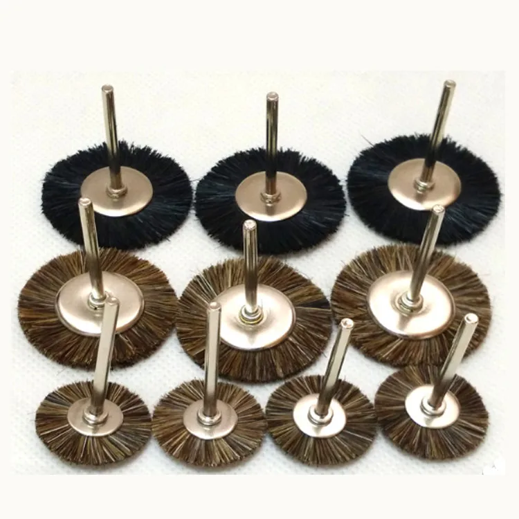 Natural Black Bristles Hub Brush with wooden hub