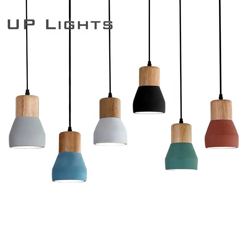 Modern kitchen island lamp home decor 1 light 240volts edison blub zhongshan interior cement concrete pendant light