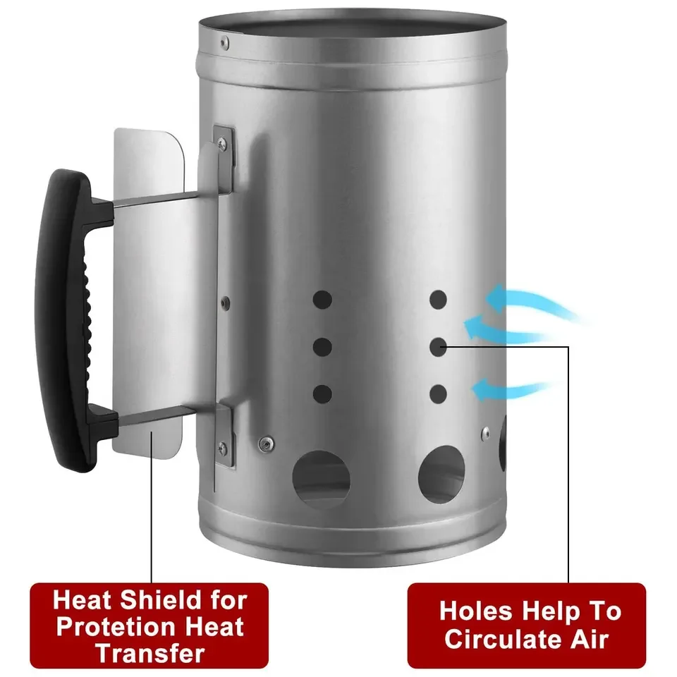 New Product 2022 BBQ Fire Starter BBQ Charcoal Chimney Starter for Outdoor Camping