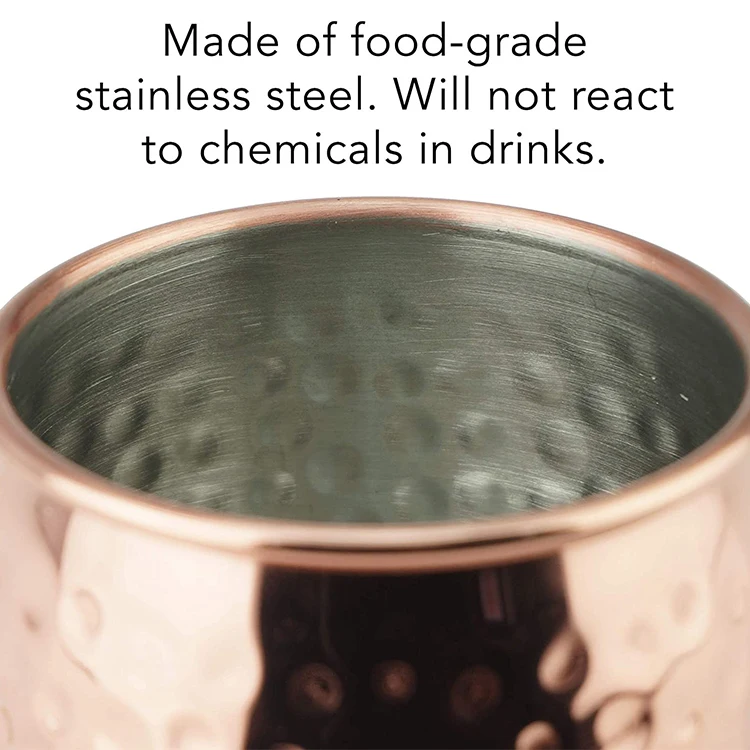 luxury Stainless Steel Custom Cups with Logo Package Multi-Size 19.5 Ounces Copper Moscow Mule Mug