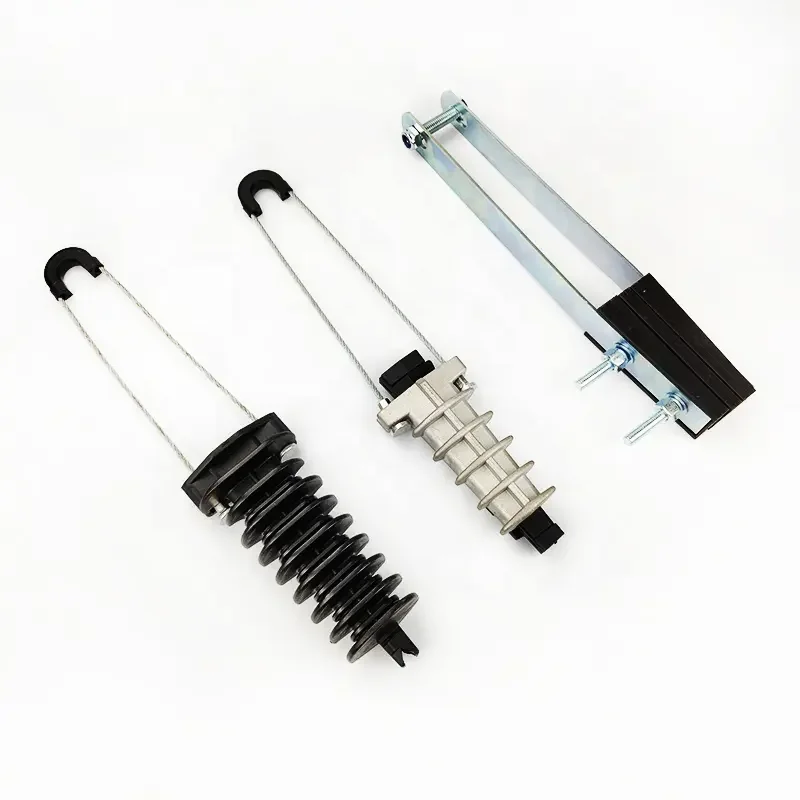 Factory Supply FTTH Fiber Optic Drop Cable Clamp for 4G 3G & GPRS Networks