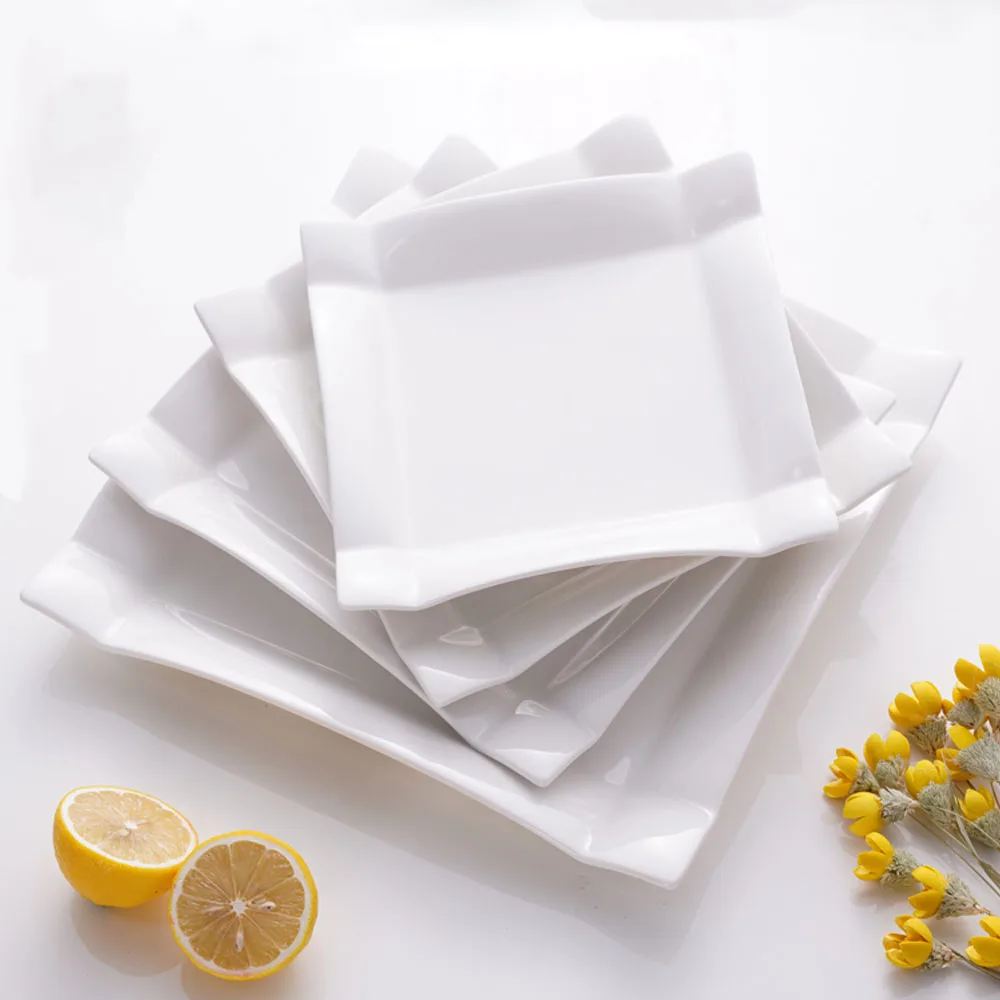 Huilang Oem&Odm Vaisselle Assiette Ceramique Potery Porcelaine Crokery Hotel Melamine Dinner Cake Ceramic Plate