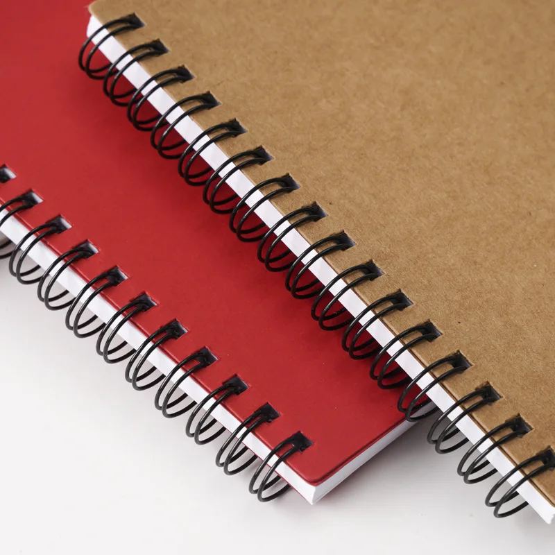 Kraft Small Notebook with Pen Holder and Tabs Lined Spiral Notebook Page Marker Colored Index Tabs Business Pocket Notebook