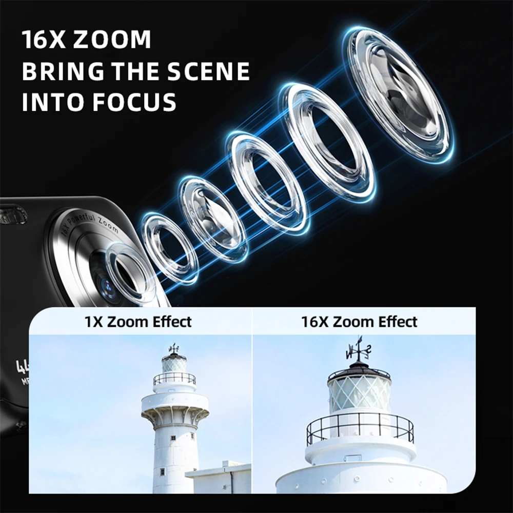 factory wholesale purple max 44 MP digital  cameras photo and video compact camera mini camera for kids