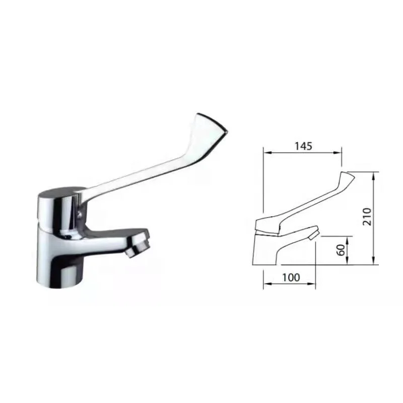single handle basin mixer for disabled