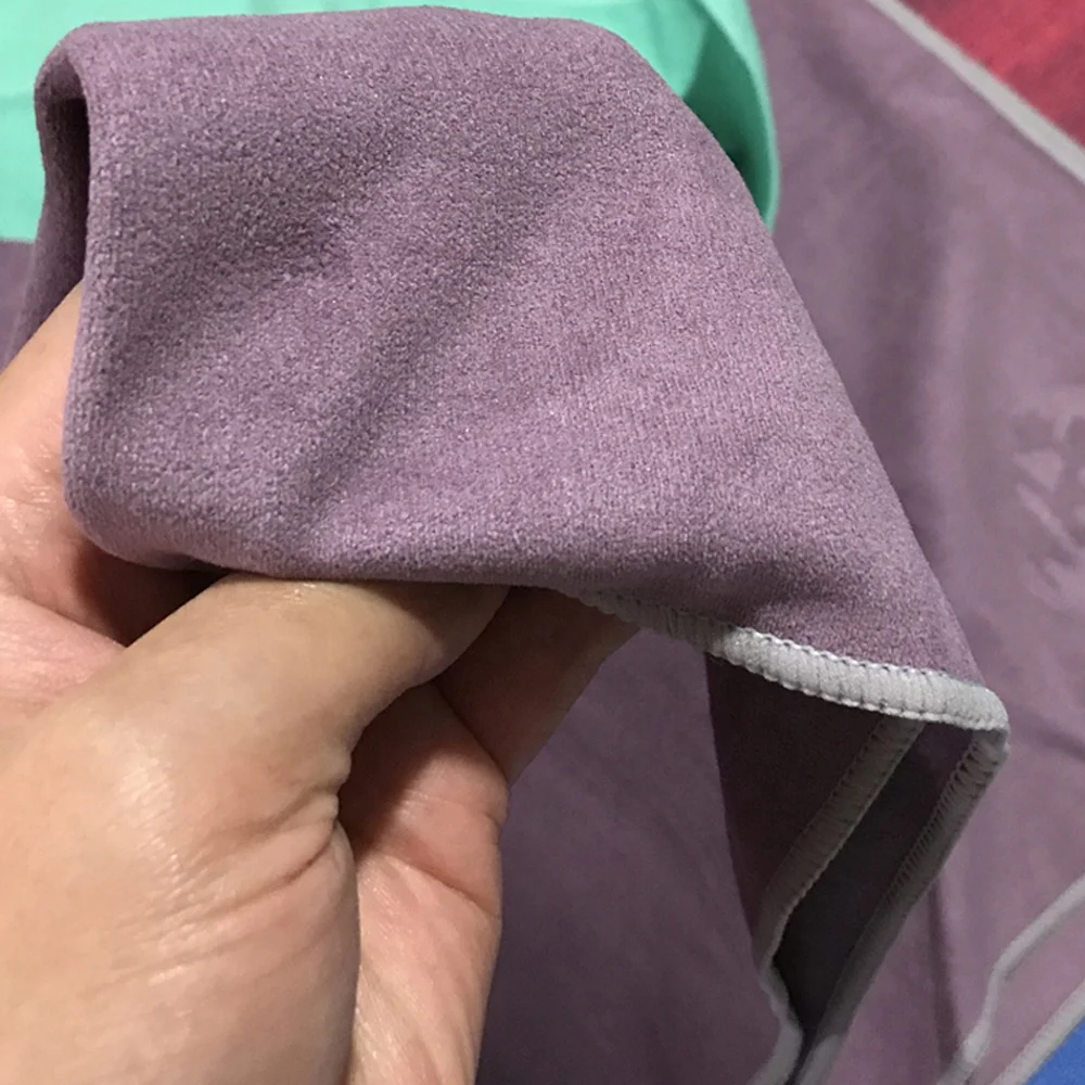 
suede hot yoga towel manduke yoga blanket customized logo size high quality by iyogasports 