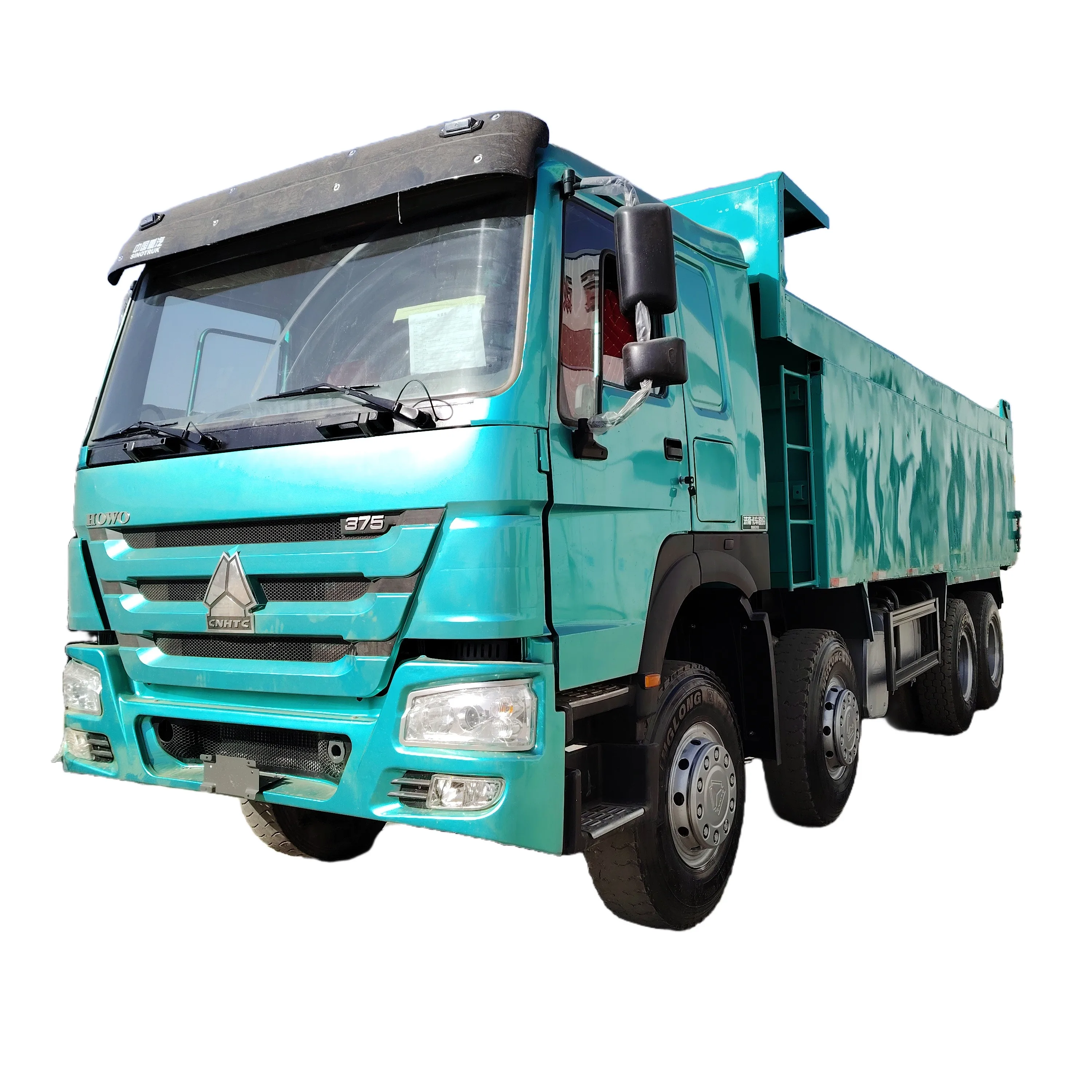 Heavy Duty SINTRUK 8x4 12 Wheels 371Hp/375Hp380Hp/420Hp Used HOWO Dumper Trucks With Container for Sale