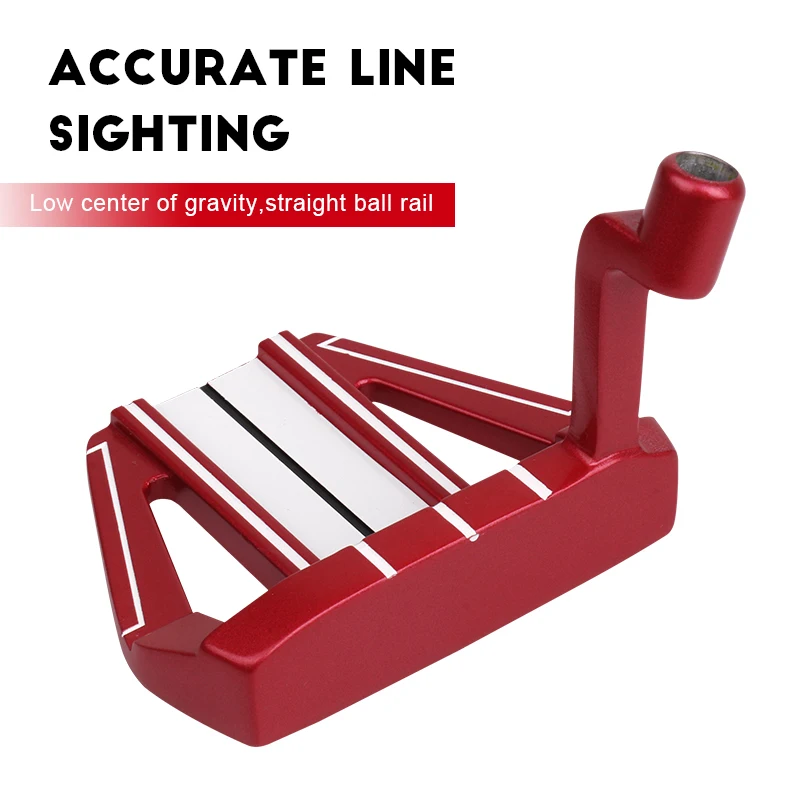 New Design Zinc Alloy Golf Putter Head  Custom Engraving Logo Color Golf Club Putter Factory Price Red Golf Putter