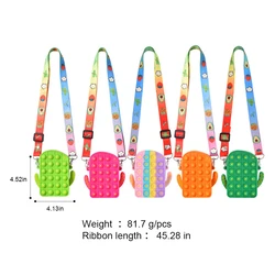 Новинка 2022, Детская сумка для рук, пузырьки, сенсорные игрушки, силиконовая слинг, радужная круглая сумка для авокадо