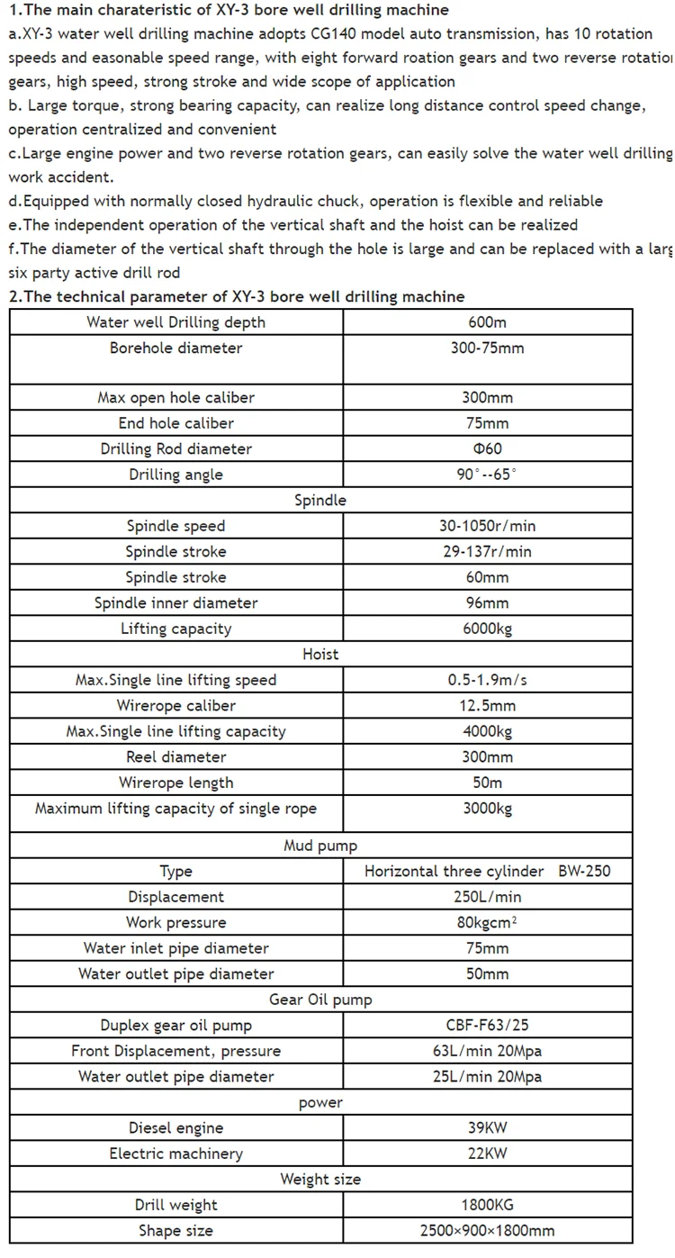 drilling rig oil well drilling bentonite drilling heads hydraulic drilling and tappinig machine