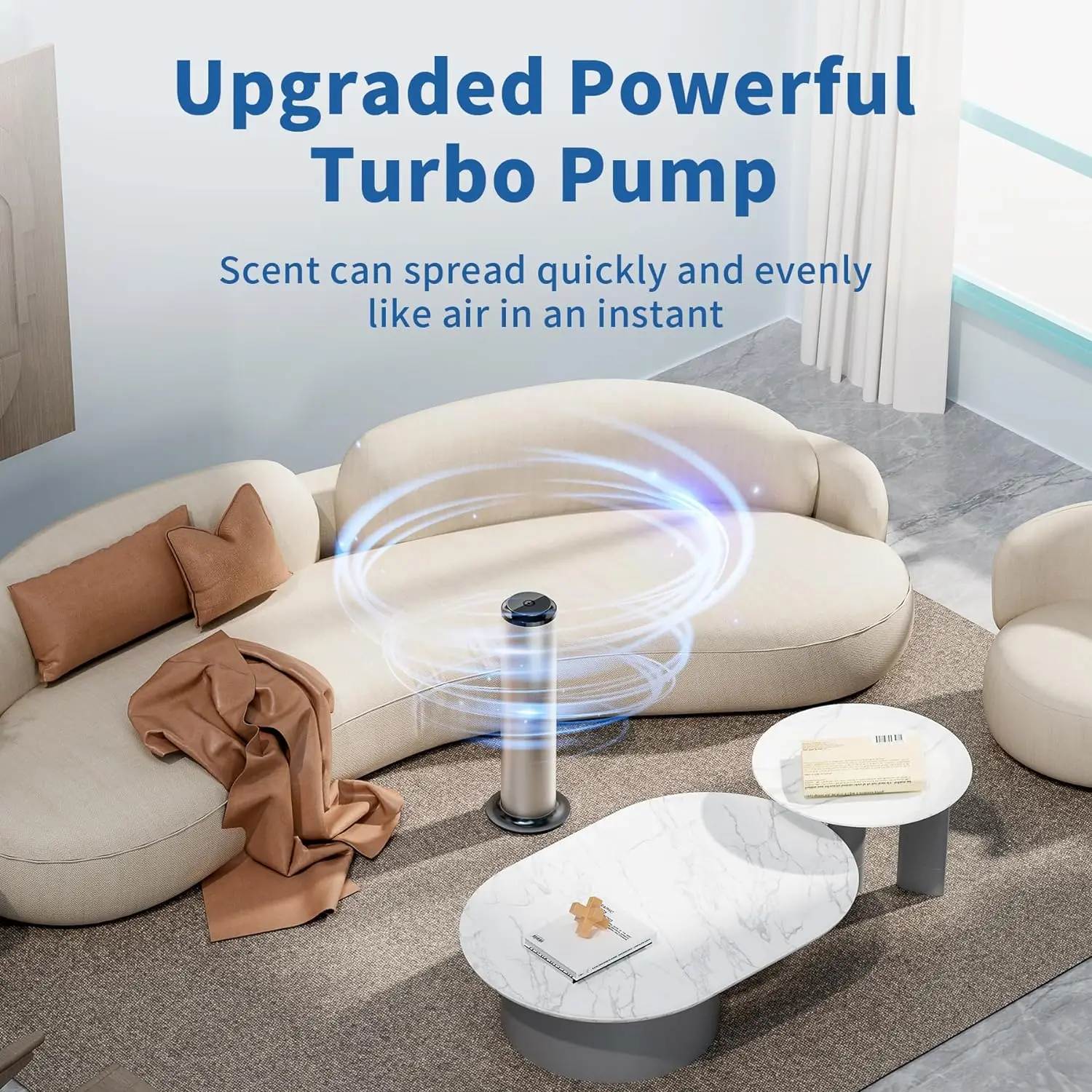 Smart 2500 sq. ft Coverage Waterless Diffuser Essential Oil Diffuser Hotel Scent Diffuser Cold Air Nebulizer for Large Room