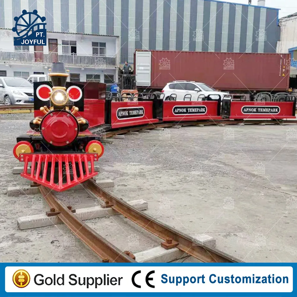 Amusement Park Ride 3KW Train Ride On Train Mini Electric Track Train For Kids