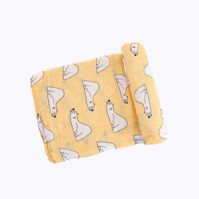 2 Layers Bamboo Muslin Swaddles Wholesale Newborn Swaddle Wrap Receiving Blanket Baby Muslin Swaddle Blankets
