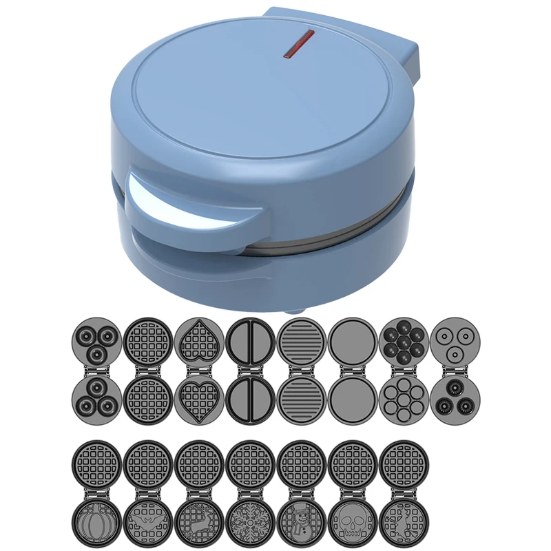 4 in 1 electric mini round cupcake waffle making grill compact round waffle bowl maker
