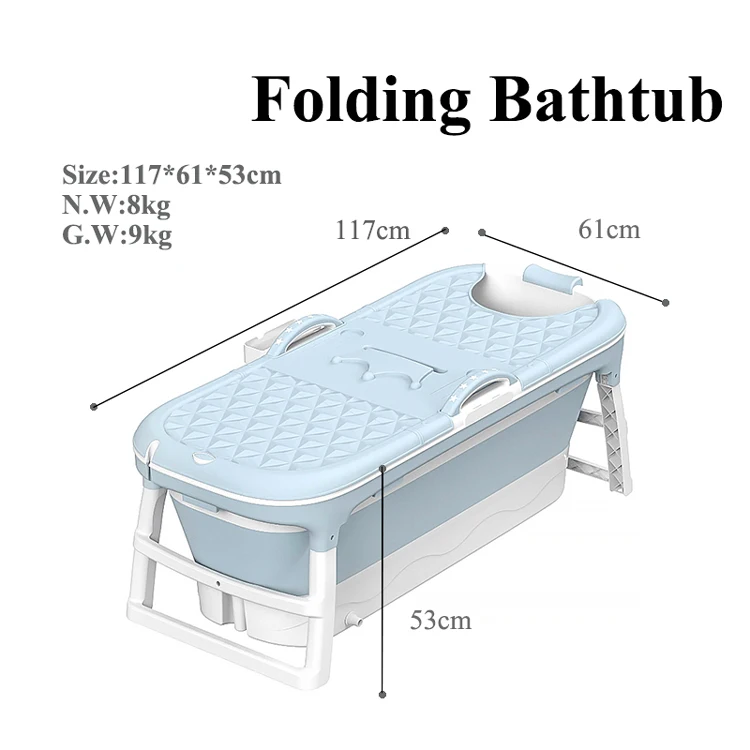  Wholesale USA Free Shipping Freestanding 115cm Large Size Adults Hot Tub Foldable Baby Bathtub