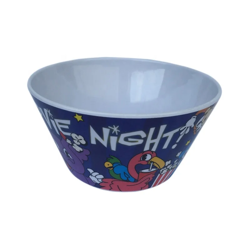 Top Grade Custom Printing Melamine Bowl Factory Wholesale Animal Pattern Melamine Popcorn Bucket