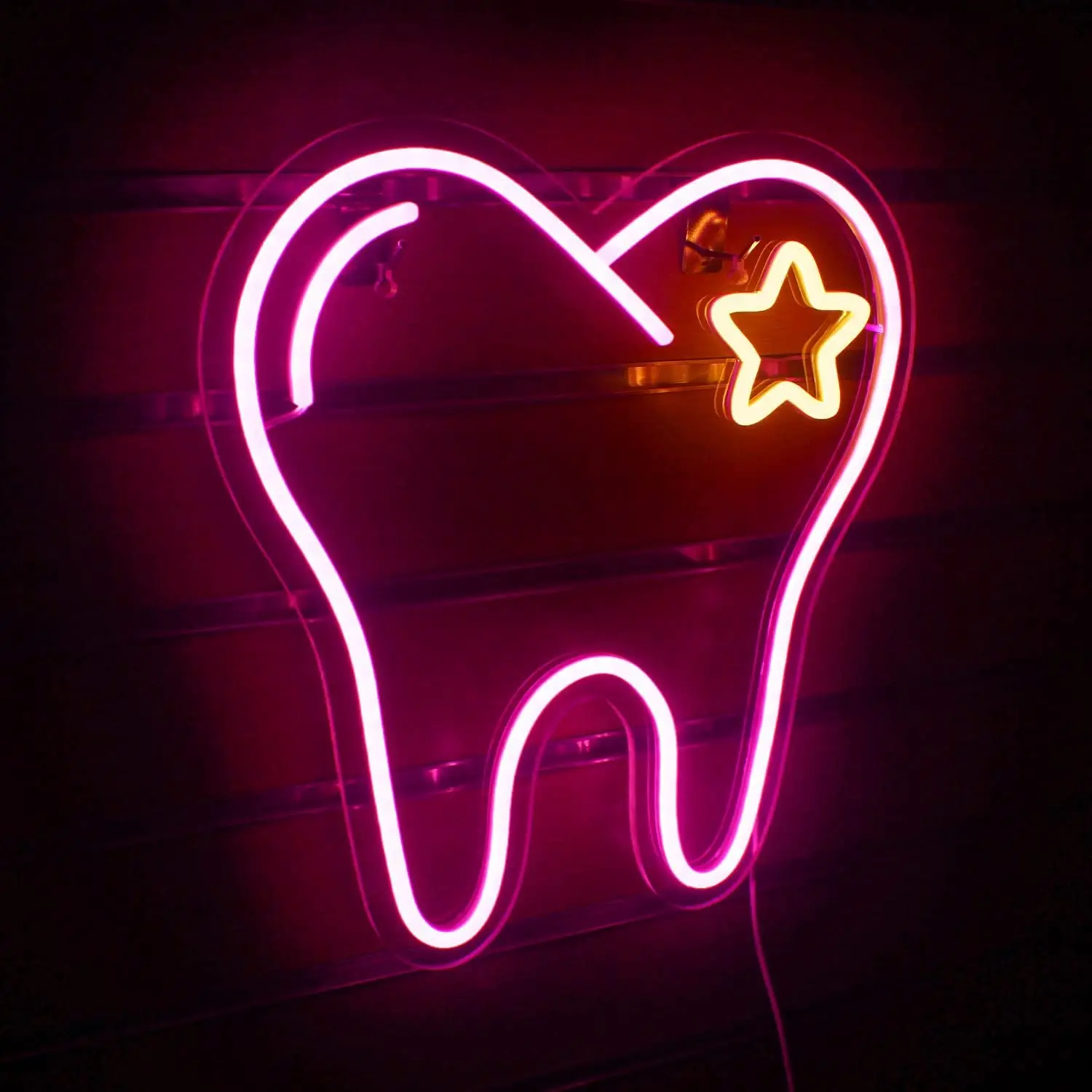 Neon Sign Custom Teeth Neon Sign Logo LED Neon Sign Business Hospital Store Indoor Decorations Advertising Board Dentisit