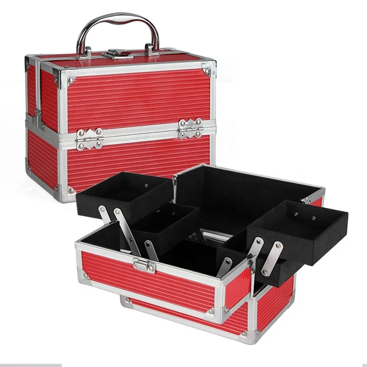 
Custom Logo ABS surface Mini Aluminum Portable Makeup Case 