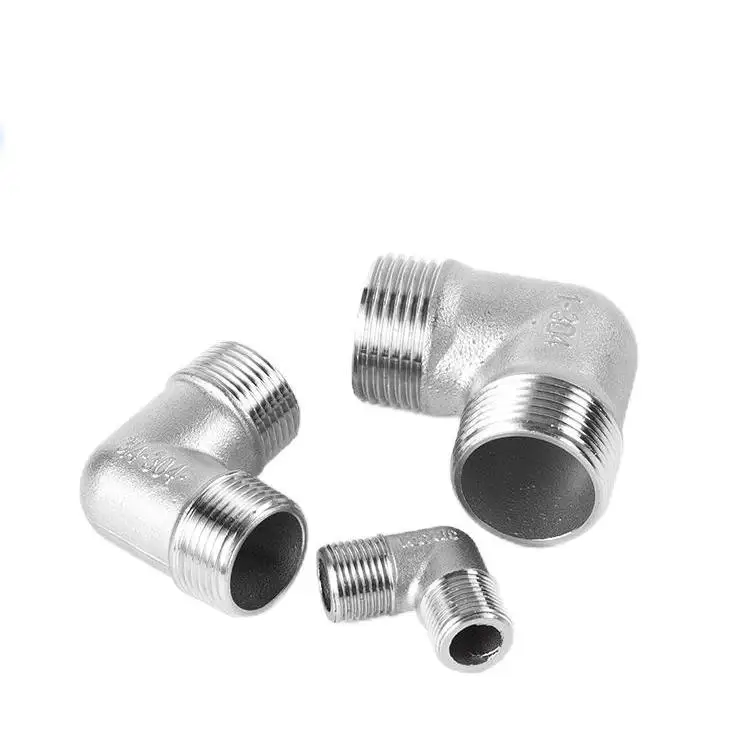 304 stainless steel external wire elbow 90 degree Angle double external thread external teeth water pipe fittings