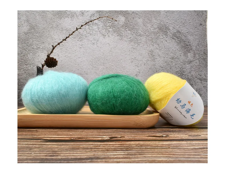 300m 25g Soft Yarn Wool Multi Color Yarn for Crocheting Knit