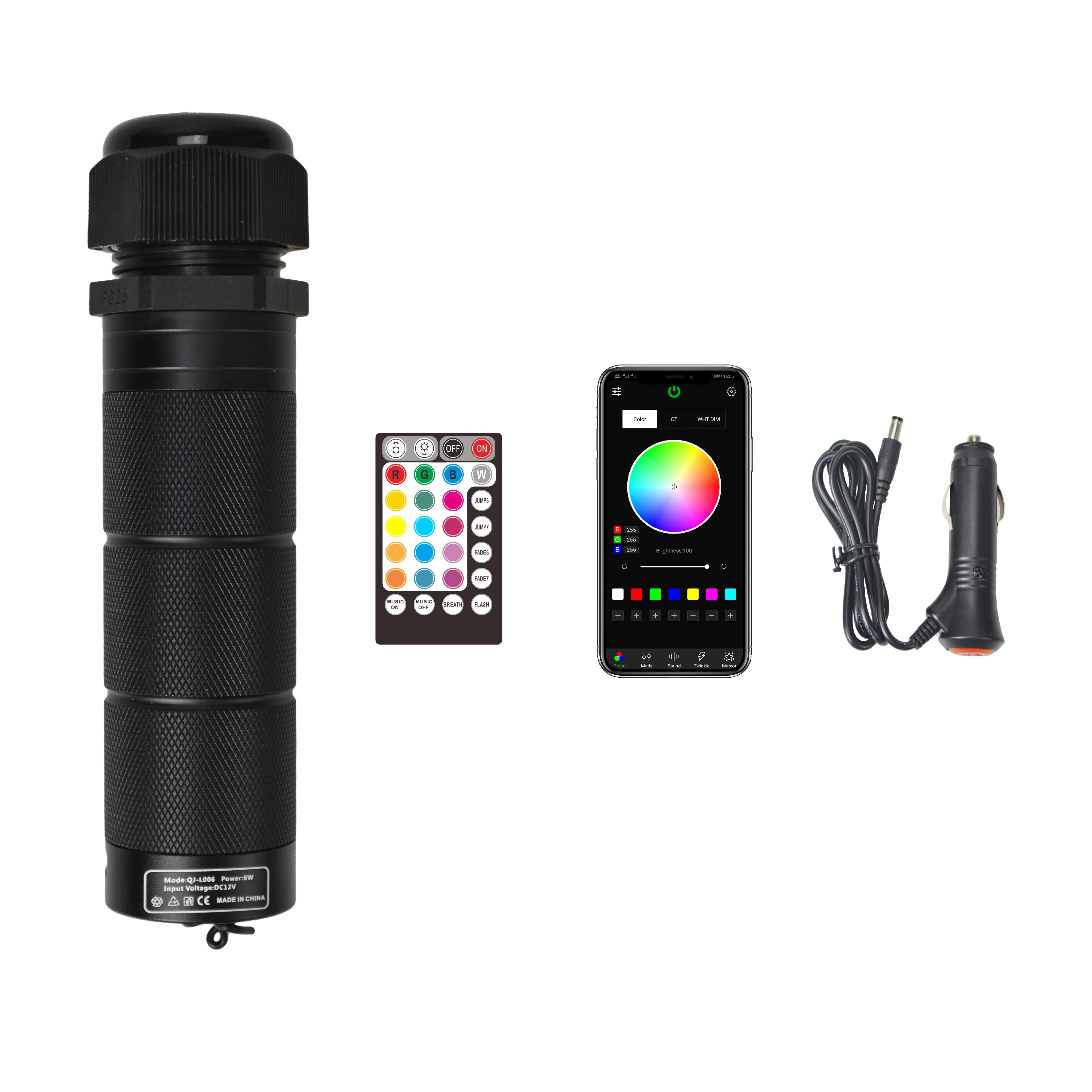 6W RGBW Mini Fiber Optic Light Engine with RF/APP/Music Control