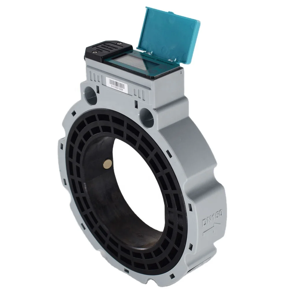 Ультразвуковой счетчик воды DN125 DN150 блок питания RS485 Фланцевое соединение IP68 цифровой расходомер воды типа сэндвич