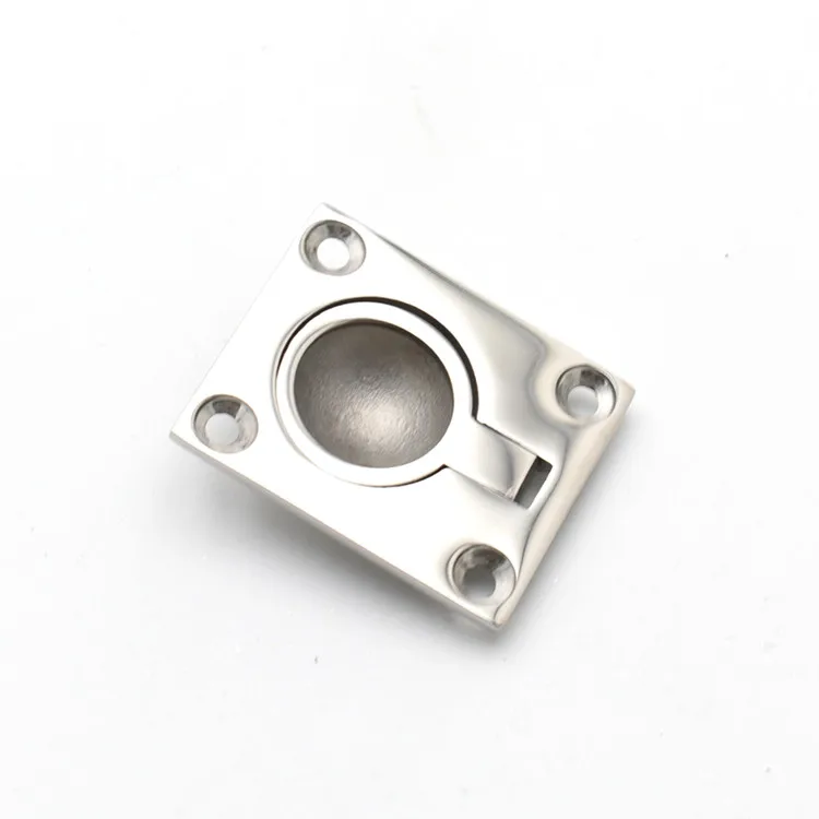 Mirror polish stainless lift ring flush lift ring square flush lift ring for marine hardware