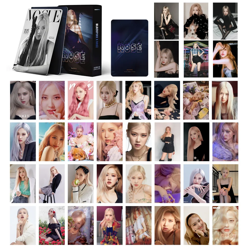 Ready stock ROCKSTAR cards BLACKPINK LISA member 55 cards K-pop postcards photos Card wholesale