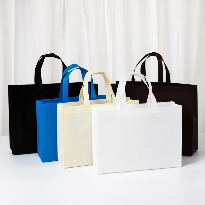 Wholesale Grocery Shopping Bags Custom Reusable Recycled Fabric Non Woven Tote Bag For Promotion