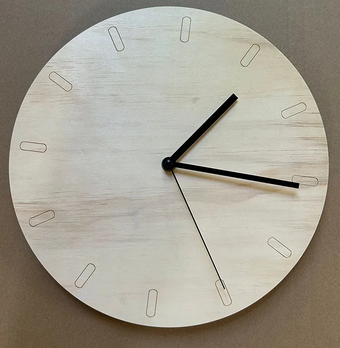 Cheap Customized shape logo wooden wall clock China manufacturer