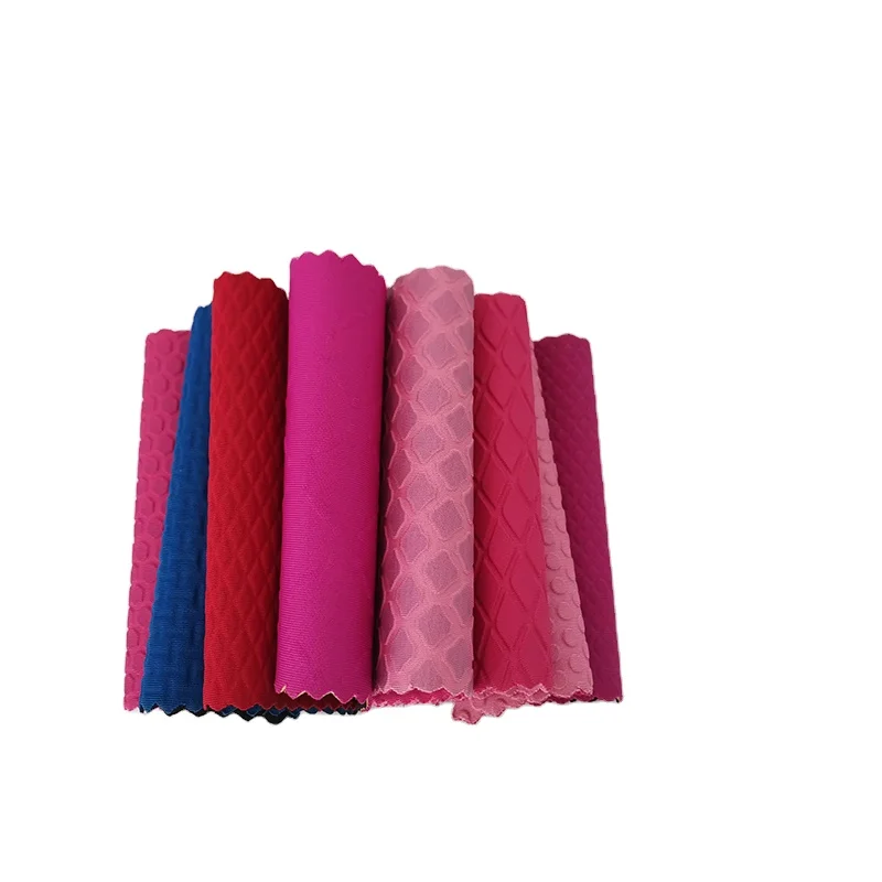 Solid Color Waterproof Printed Neoprene Circular Embossed Fabrics More than 150colors could be customized