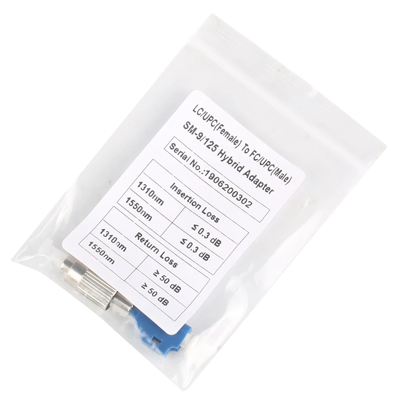 Hybrid fiber optic adapter converter FC/UPC Male transfer hybrid LC/UPC Female SM 9/125um