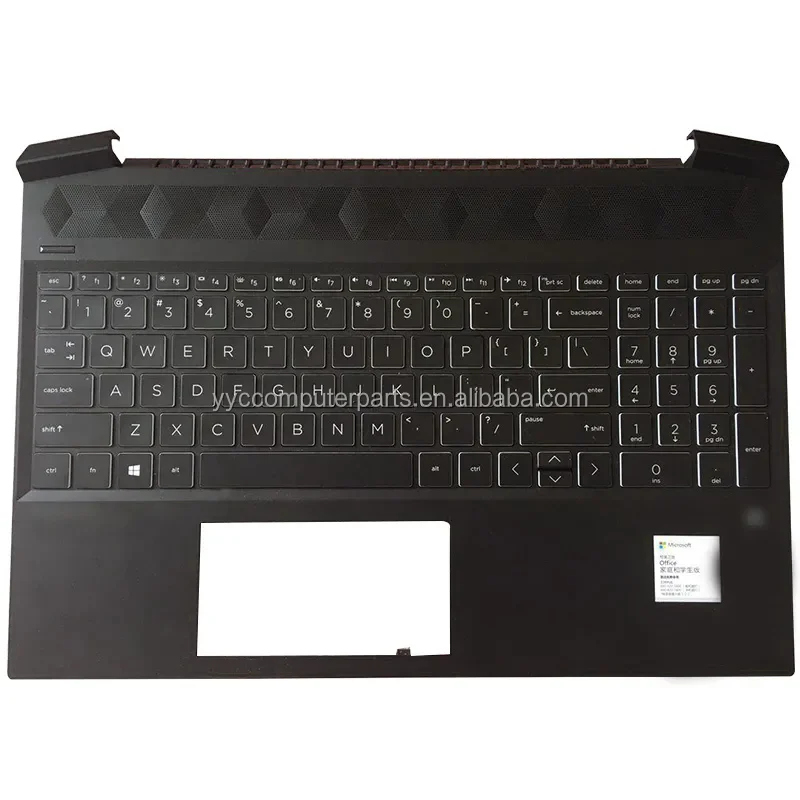 For HP Pavilion Gaming 15-EC 15-ec0000 US Backlit Keyboard Laptop Palmrest Upper Case L72598-001