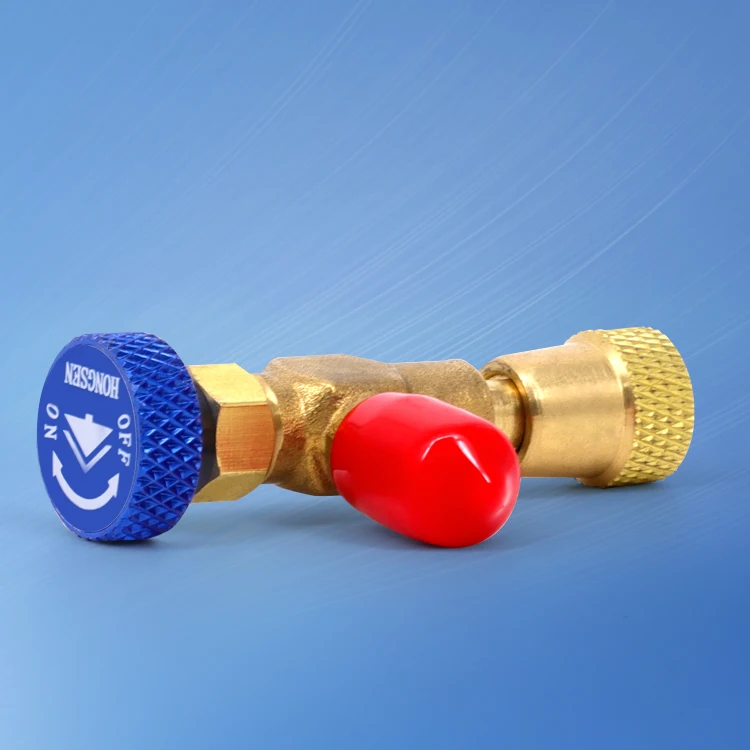 1/4' Flow Control Valve Refrigerant Charging Valve for Refrigerant Charging Hose R22 R404A R407A Air Conditioner Parts
