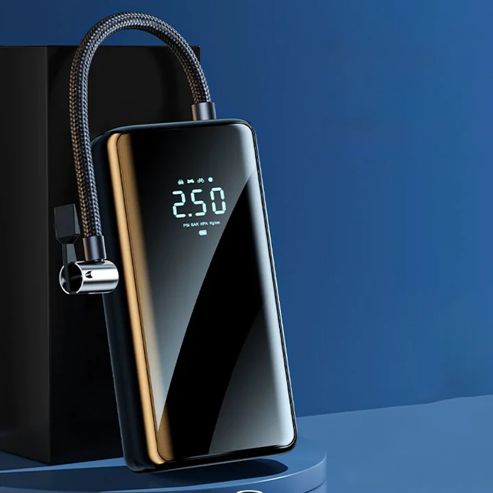 Corded and Cordless duel use digital auto stop DC 12V  portable car air pump compressor inflators car tire inflator